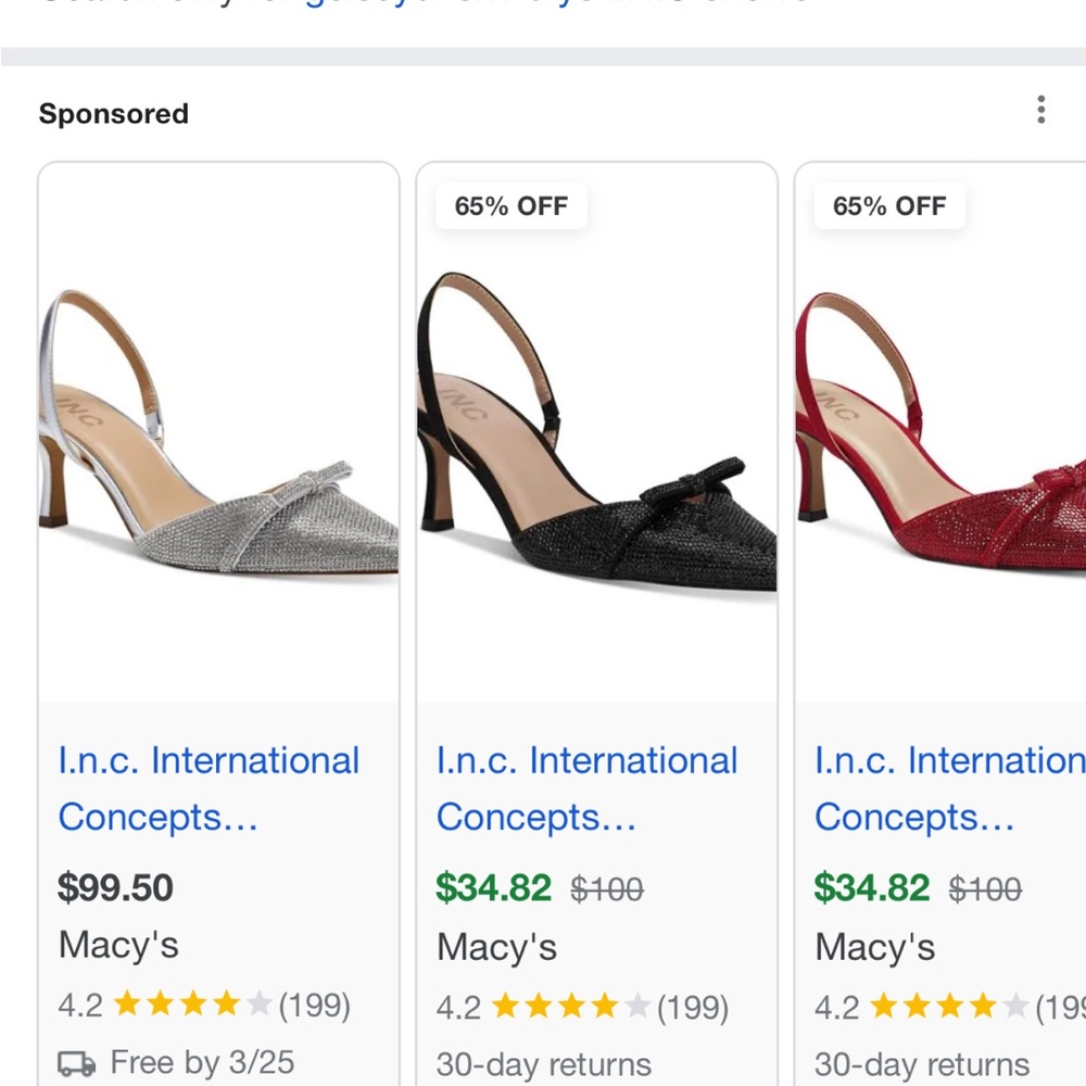 INC International Concepts Silver Slingback Heels